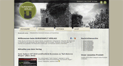 Desktop Screenshot of burgenweltverlag.de